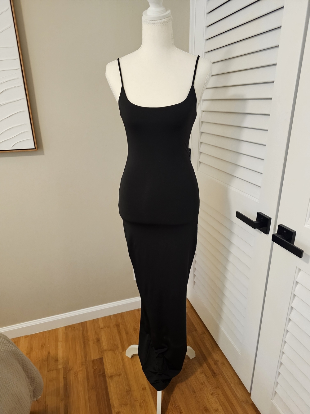 Mahina Black Spaghetti Strap Maxi Dress | Size Medium NWOT